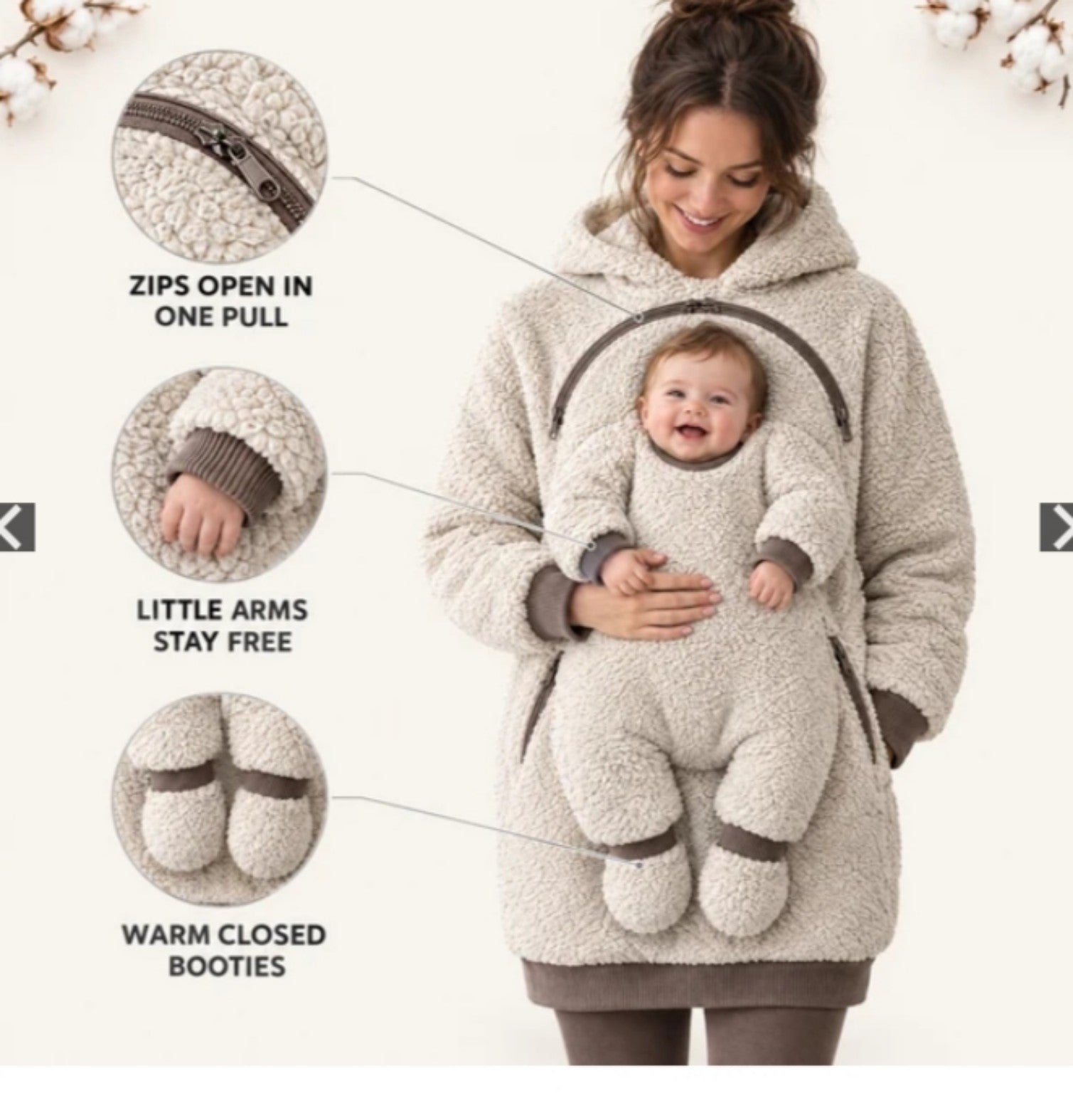 Pookie Hoodie — Hidden Baby Carrier image 6