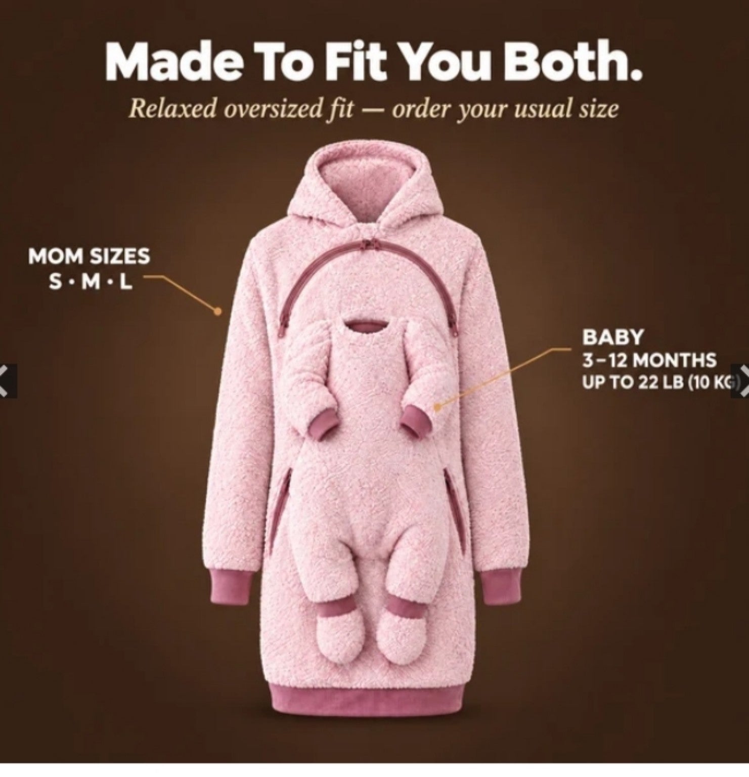 Pookie Hoodie — Hidden Baby Carrier image 8